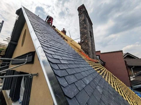 Rénovation ardoise sur pignon