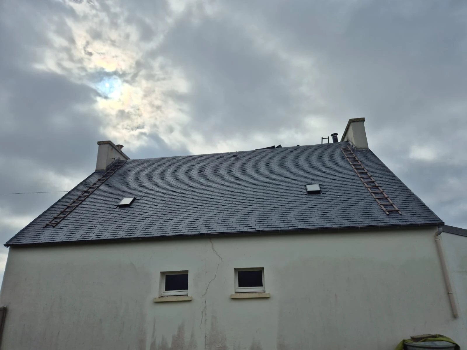 Toiture ardoise vue de face